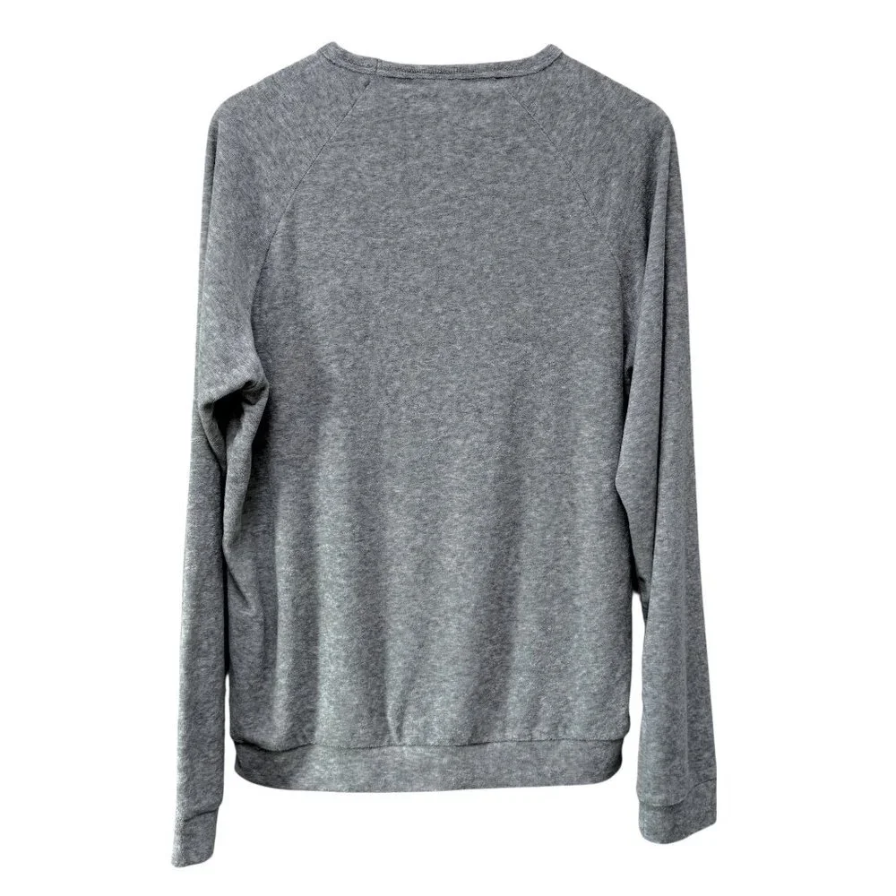 Onia Gray Terry Pullover Medium Gray Long-Sleeve Casual Sweatshirt